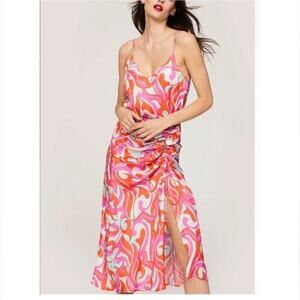 Anthropologie Delfi Swirl Print Slip Dress Sz XS